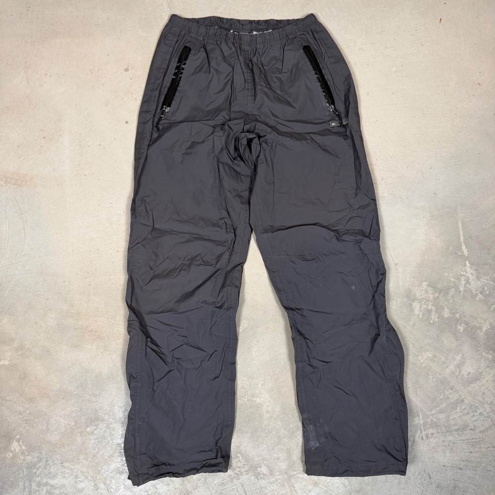 REI Womens Gray Waterproof Nylon Hiking Pants Topo Map Lining M Outdoor